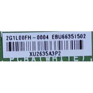 MAIN PARA TV LG / NUMERO DE PARTE EBU66351502 / EAX69581703(1.2) / 2GE1L00FH-0004 / 66351502 / EAX69581703 / MODELO 50UP7750PSB